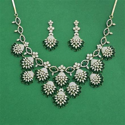 Cz Classic Necklace With Mehndi Plating