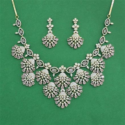 Cz Classic Necklace With Mehndi Plating