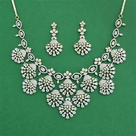 Cz Classic Necklace With Mehndi Plating