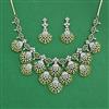 Cz Classic Necklace With Mehndi Plating