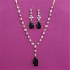 American Diamond Classic Necklace With 2 Tone Plating