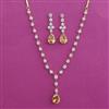 American Diamond Classic Necklace With 2 Tone Plating