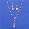 Cz Classic Necklace Set With 2 Tone Plating