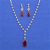 Cz Classic Necklace Set With 2 Tone Plating