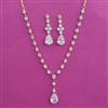 American Diamond Classic Necklace With 2 Tone Plating