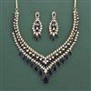Cz Classic Necklace Set With Mehndi Plating