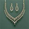 Cz Classic Necklace Set With Mehndi Plating