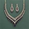 Cz Classic Necklace Set With Mehndi Plating
