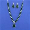 Cz Classic Necklace Set With Rhodium Plating