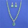 Cz Classic Necklace Set With Rhodium Plating