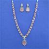 Cz Classic Necklace Set With Rhodium Plating