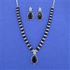 Cz Classic Necklace Set With Rhodium Plating