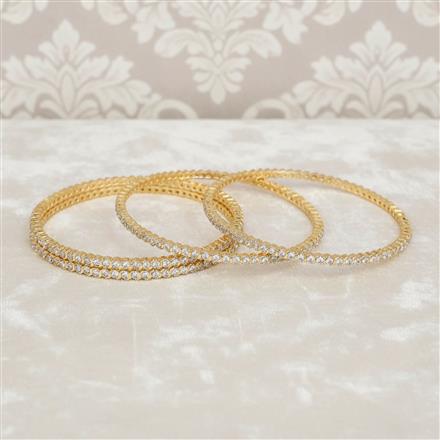 Cubic Zirconia Classic Bangles With Gold Plating