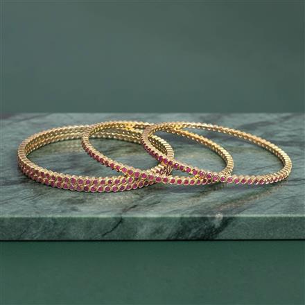 Cubic Zirconia Classic Bangles With Gold Plating