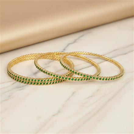Cubic Zirconia Classic Bangles With Gold Plating