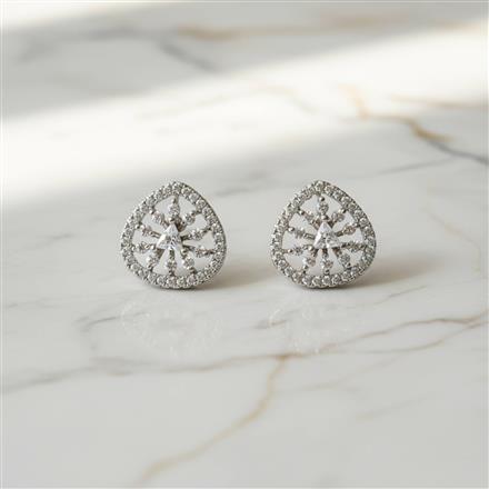 Cubic Zirconia Tops With 2 Tone Rhodium Plating
