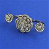 American Diamond Classic Ring with Rhodium Plating 2 Tone Plating Mehndi Plating Carat Plating