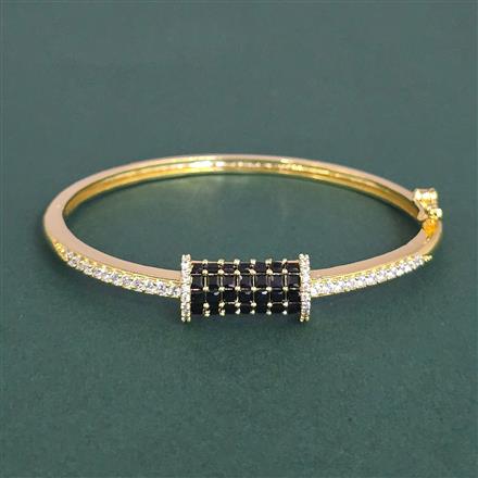 Cubic Zirconia Openable Kada With 2 Tone Plating