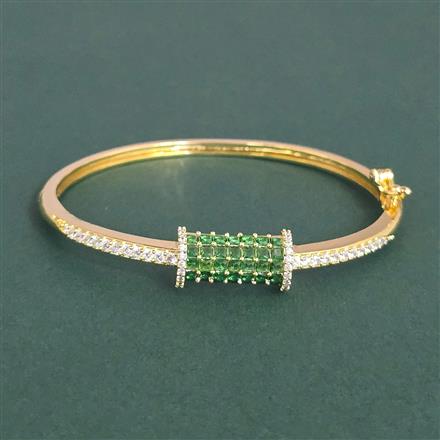 Cubic Zirconia Openable Kada With 2 Tone Plating