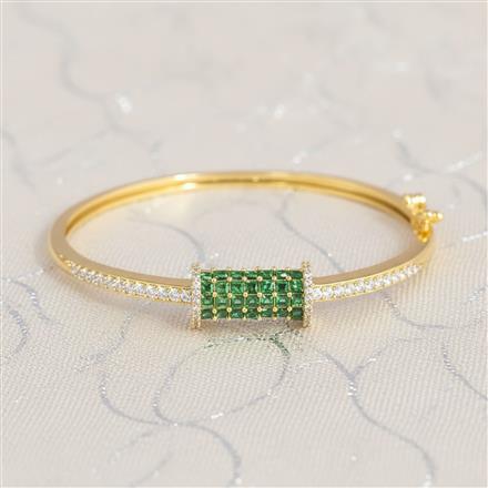 Cubic Zirconia Openable Kada With 2 Tone Plating