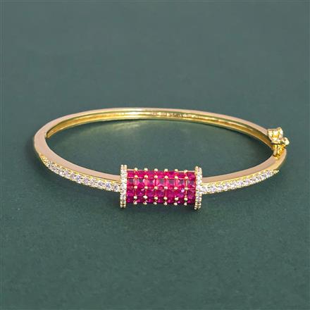 Cubic Zirconia Openable Kada With 2 Tone Plating