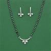 Cubic Zirconia Classic Mangalsutra With 2 Tone Rhodium Plating