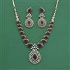 Cubic Zirconia Classic Necklace Set With Mehndi Plating