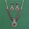 Cubic Zirconia Classic Necklace Set With Mehndi Plating