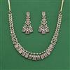 Cubic Zirconia Classic Necklace Set With Mehndi Plating