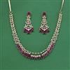 Cubic Zirconia Classic Necklace Set With Mehndi Plating