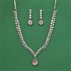 Cubic Zirconia Classic Necklace Set With Mehndi Plating