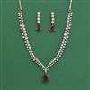 Cubic Zirconia Classic Necklace Set With Mehndi Plating