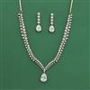 Cubic Zirconia Classic Necklace Set With Mehndi Plating