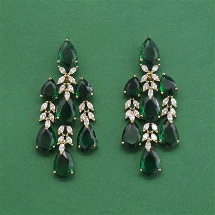 Cubic Zirconia Classic Earring With Mehndi Plating