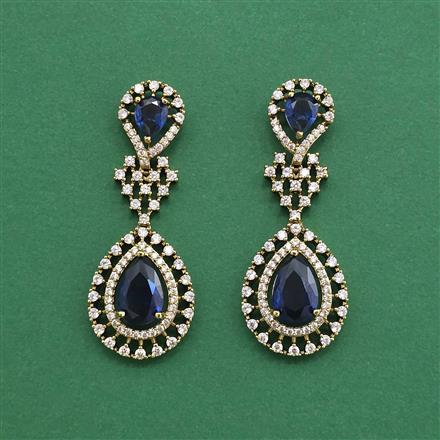 Cubic Zirconia Classic Earring With Mehndi Plating