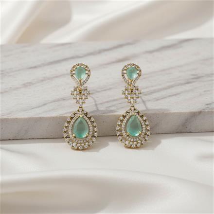 Cubic Zirconia Classic Earring With Mehndi Plating