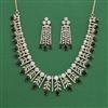 Cubic Zirconia Classic Necklace Set With 2 Tone Plating