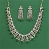 Cubic Zirconia Classic Necklace Set With 2 Tone Plating