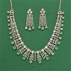 Cubic Zirconia Classic Necklace Set With 2 Tone Plating