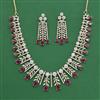 Cubic Zirconia Classic Necklace Set With 2 Tone Plating