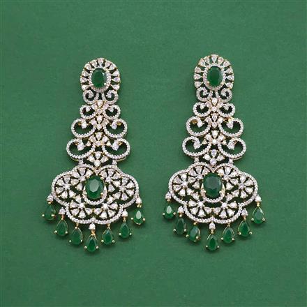 Cubic Zirconia Classic Earring With 2 Tone Plating