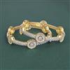 Cubic Zirconia Classic Bangles With 2 Tone Plating
