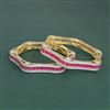 Cubic Zirconia Classic Bangles With 2 Tone Plating