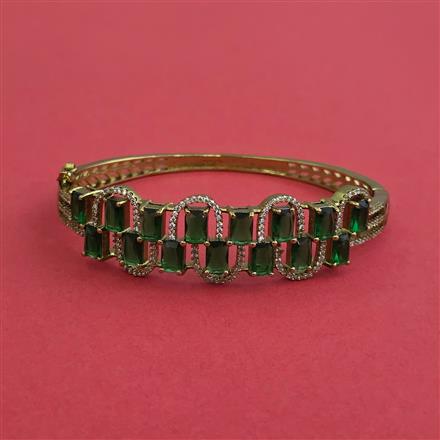 Cz Openable Kada With Mehndi Plating