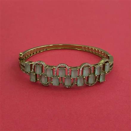 Cz Openable Kada With Mehndi Plating