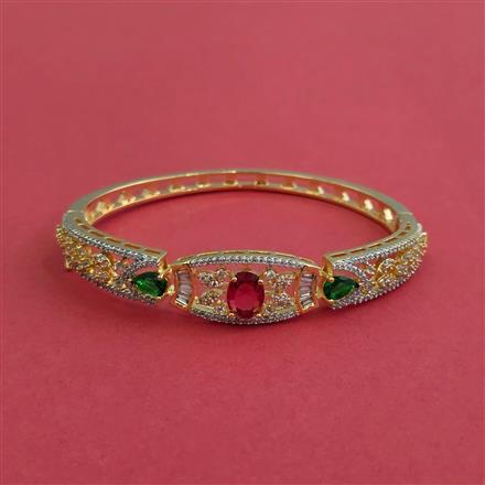 Cz Openable Kada With 2 Tone Plating