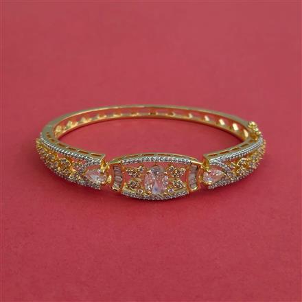 Cz Openable Kada With 2 Tone Plating