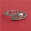 Cz Openable Kada With Rhodium Plating