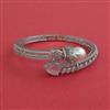 Cz Openable Kada With Rhodium Plating