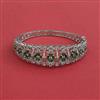 Cz Openable Kada With Rhodium Plating